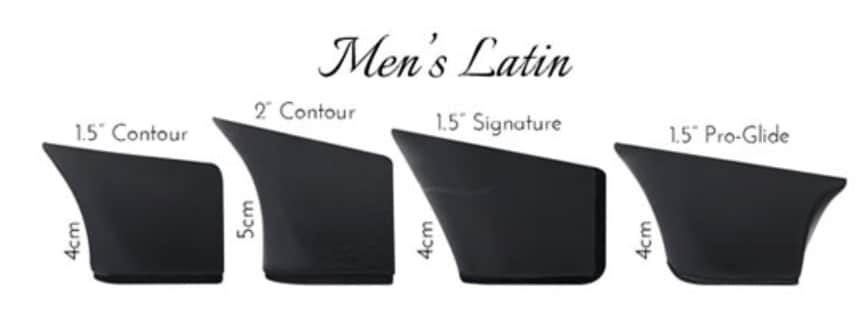 mens latin ballroom dance heel sizes and heights