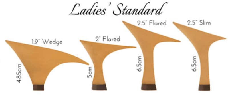 womens standard ballroom dance heel sizes and heights