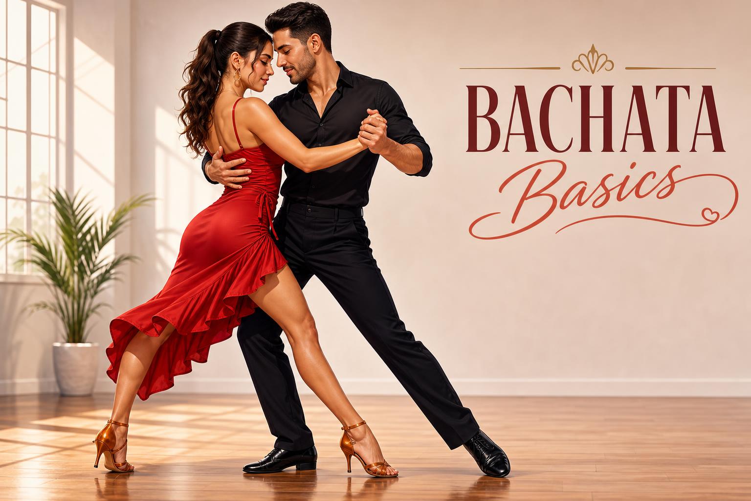 Dancer practicing bachata basics with a partner