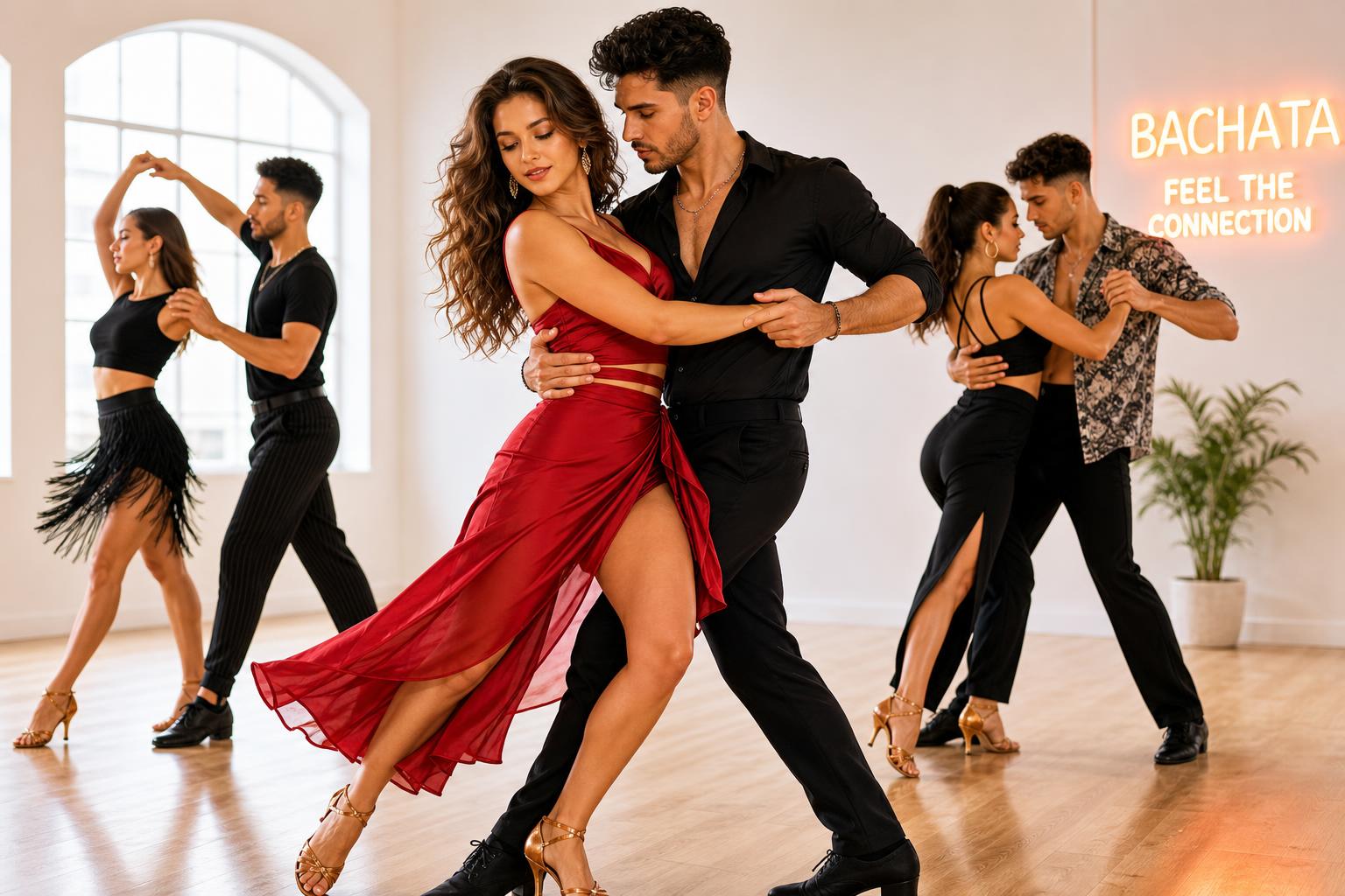 Bachata class comparing modern, sensual, and fusion movement styles