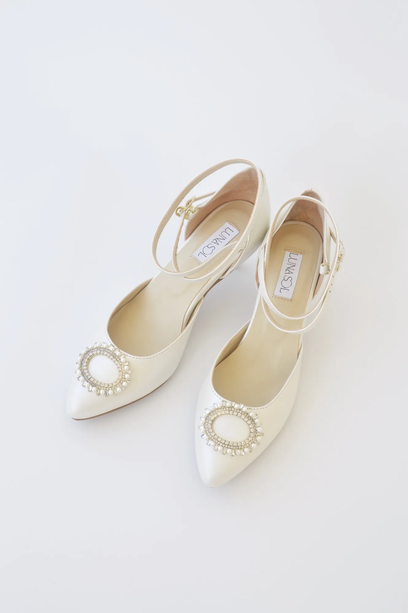 LunaSol White Ballroom wedding dance shoes